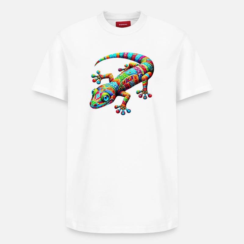 Gecko - T-shirt unisexe décontracté en coton Supima – de SPREAD - blanc