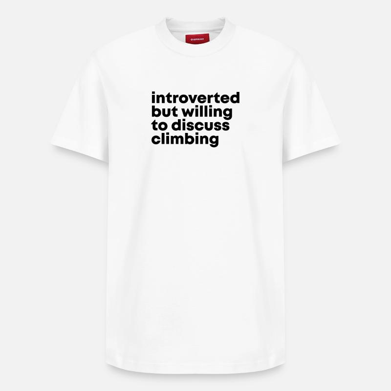 Klettern - Relaxed Unisex Supima Cotton T-Shirt – von SPREAD - Weiß