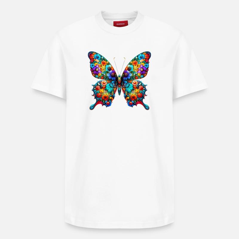 Papillon - T-shirt unisexe décontracté en coton Supima – de SPREAD - blanc
