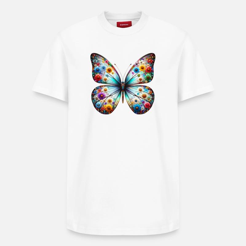 Papillon - T-shirt unisexe décontracté en coton Supima – de SPREAD - blanc