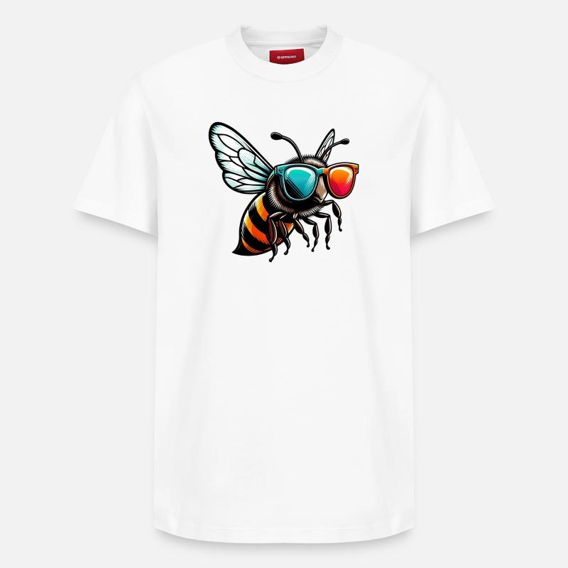 Abeille - T-shirt unisexe décontracté en coton Supima – de SPREAD - blanc