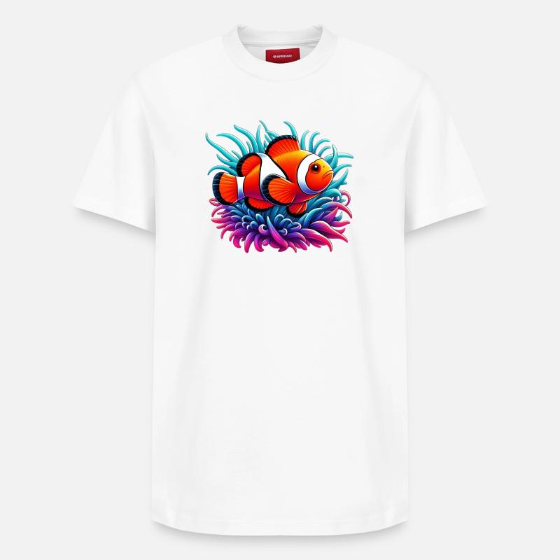 Poisson-clown - T-shirt unisexe décontracté en coton Supima – de SPREAD - blanc