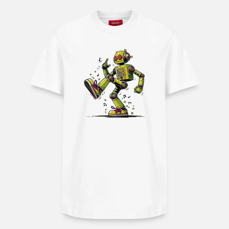Danses de robots extraterrestres extraterrestres - T-shirt unisexe décontracté en coton Supima – de SPREAD - blanc