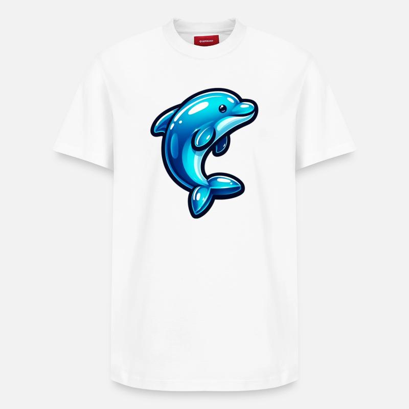 Dauphin - T-shirt unisexe décontracté en coton Supima – de SPREAD - blanc