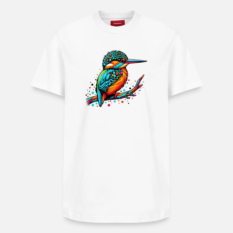 Martin-pêcheur - T-shirt unisexe décontracté en coton Supima – de SPREAD - blanc