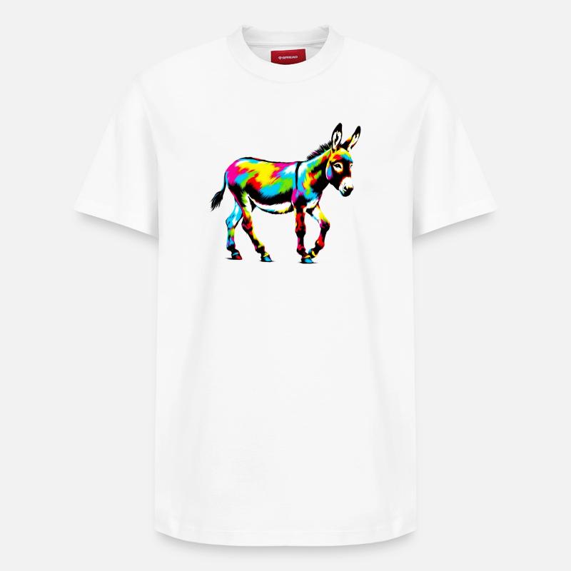 Mule âne - T-shirt unisexe décontracté en coton Supima – de SPREAD - blanc