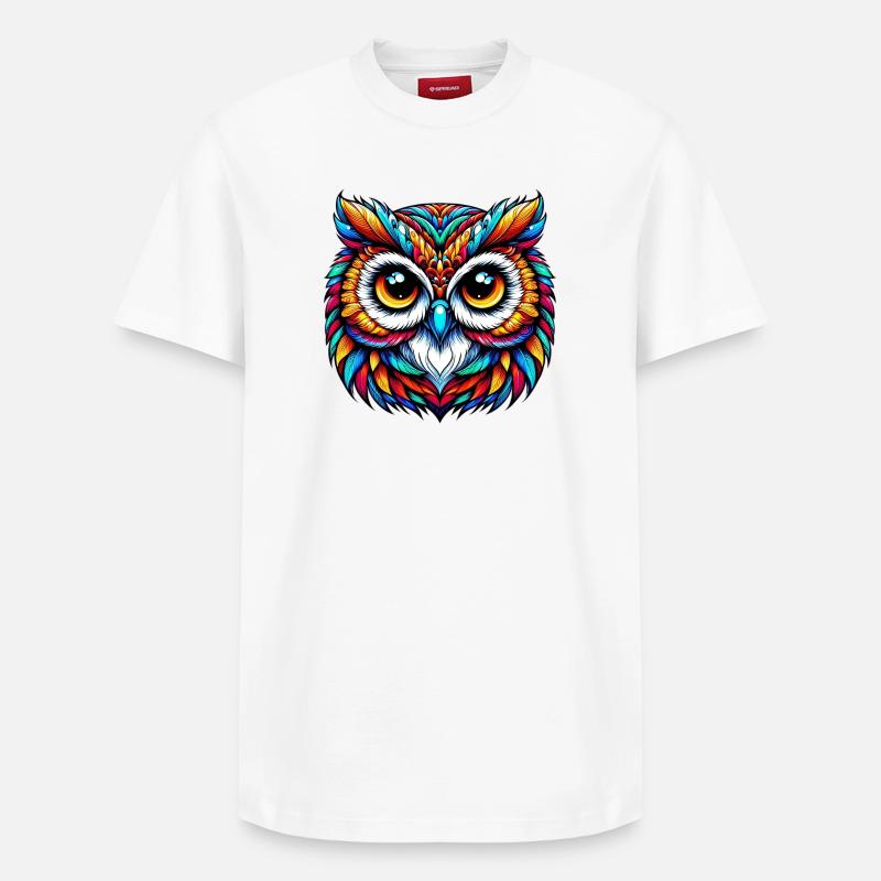 Hibou - T-shirt unisexe décontracté en coton Supima – de SPREAD - blanc