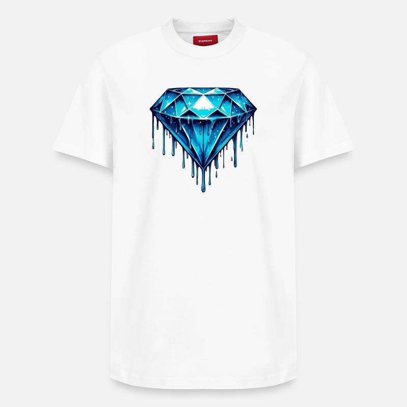 Diamant - Relaxed Unisex Supima Cotton T-Shirt – von SPREAD - Weiß
