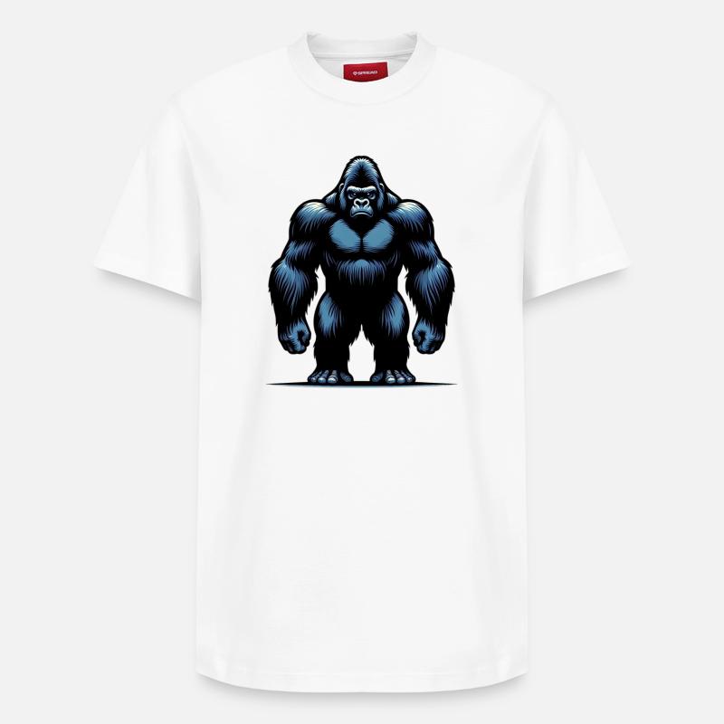 Gorille - T-shirt unisexe décontracté en coton Supima – de SPREAD - blanc