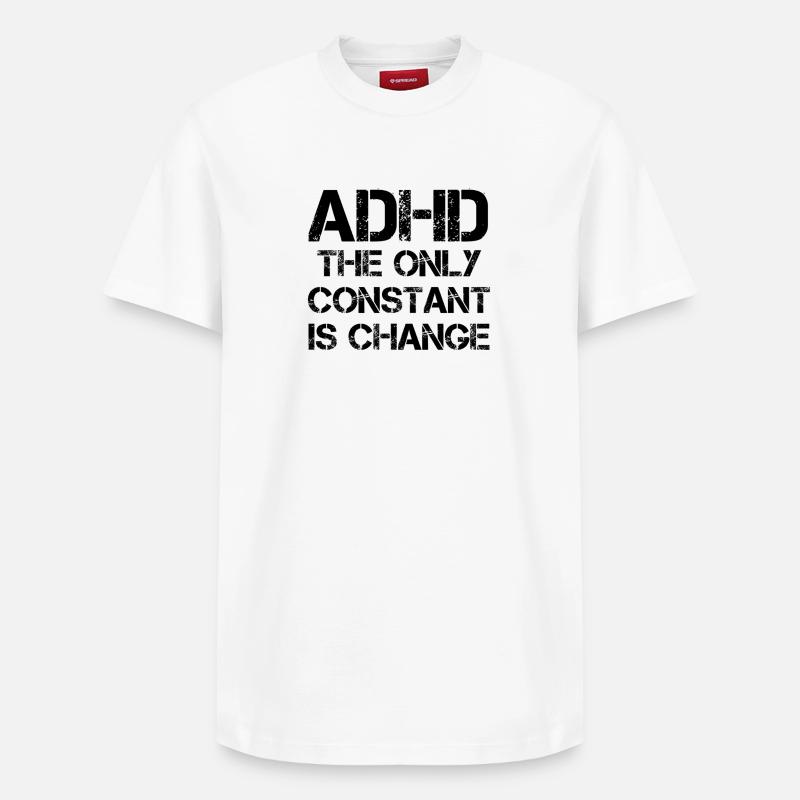 TDAH - T-shirt unisexe décontracté en coton Supima – de SPREAD - blanc