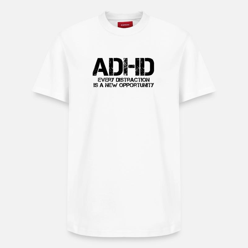 TDAH - T-shirt unisexe décontracté en coton Supima – de SPREAD - blanc