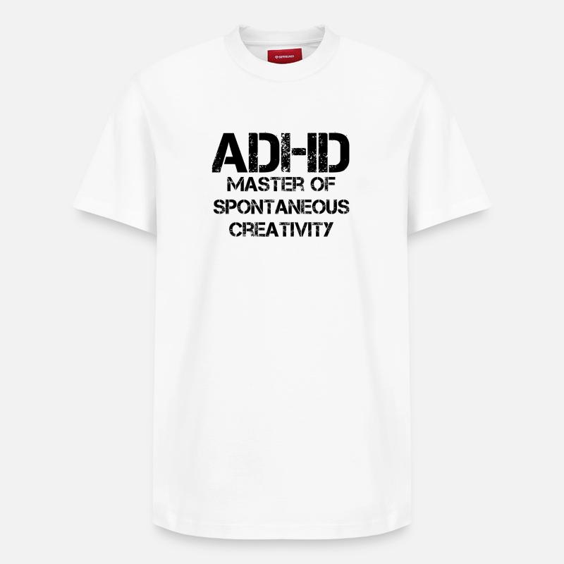 TDAH - T-shirt unisexe décontracté en coton Supima – de SPREAD - blanc