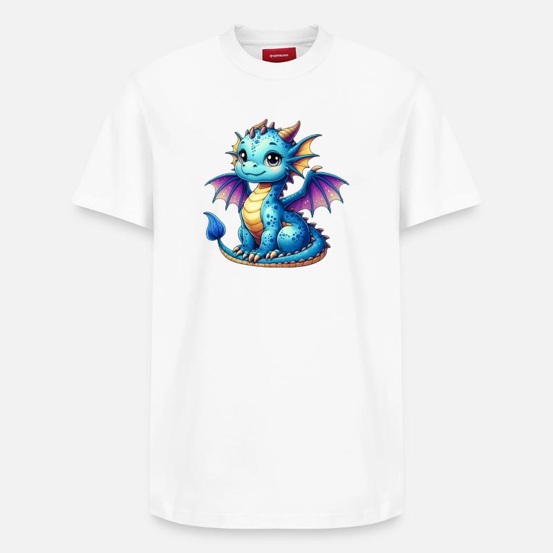 Dragon - T-shirt unisexe décontracté en coton Supima – de SPREAD - blanc