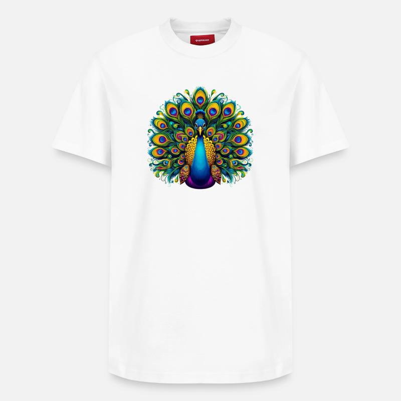Paon - T-shirt unisexe décontracté en coton Supima – de SPREAD - blanc