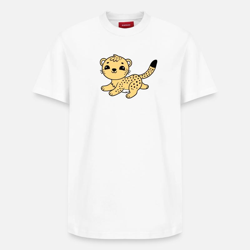 Guépard - T-shirt unisexe décontracté en coton Supima – de SPREAD - blanc