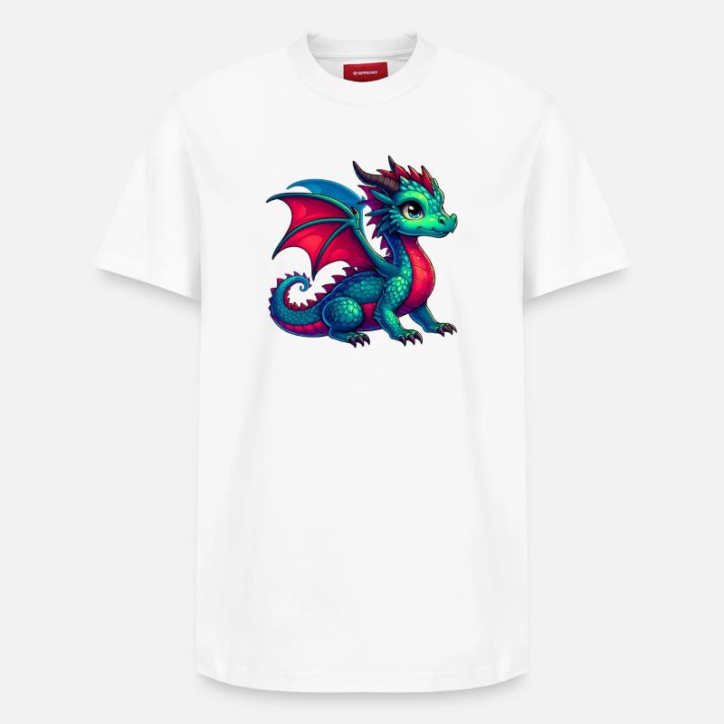 Dragon - T-shirt unisexe décontracté en coton Supima – de SPREAD - blanc