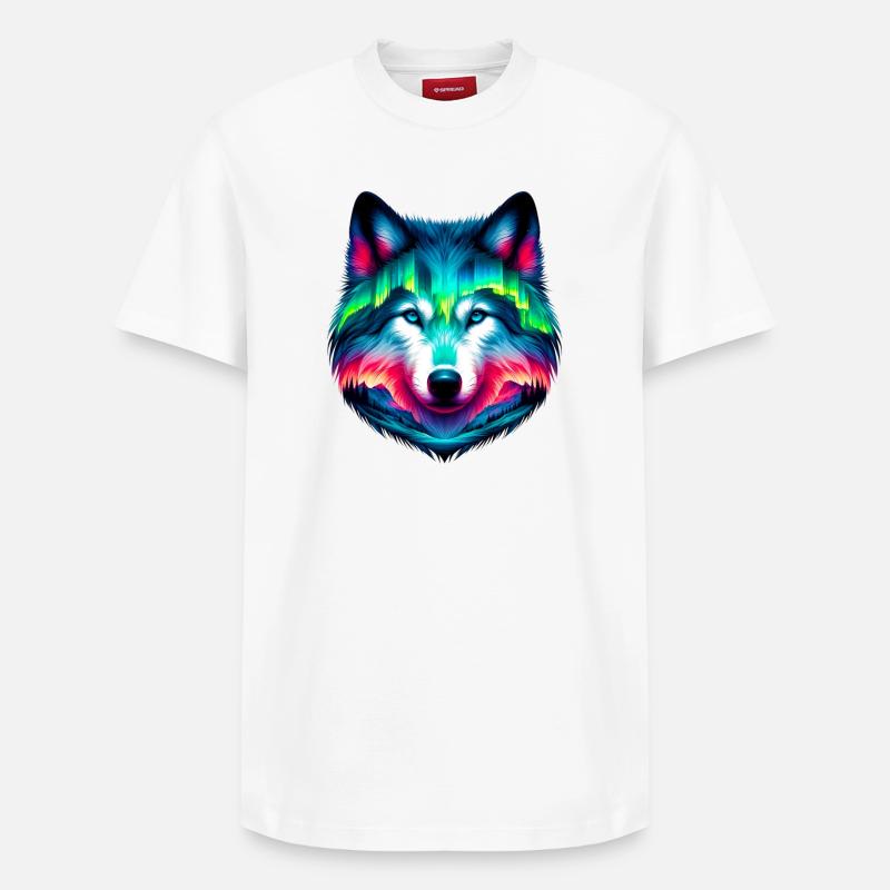 Wolf - Relaxed Unisex Supima Cotton T-Shirt – by SPREAD - white