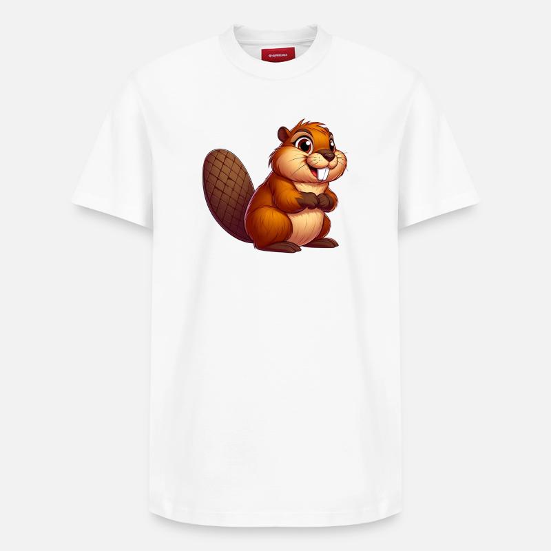 Castor - T-shirt unisexe décontracté en coton Supima – de SPREAD - blanc