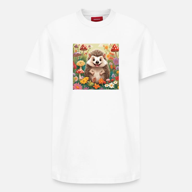 hérisson, bébé, enfant, nouveau-né - T-shirt unisexe décontracté en coton Supima – de SPREAD - blanc