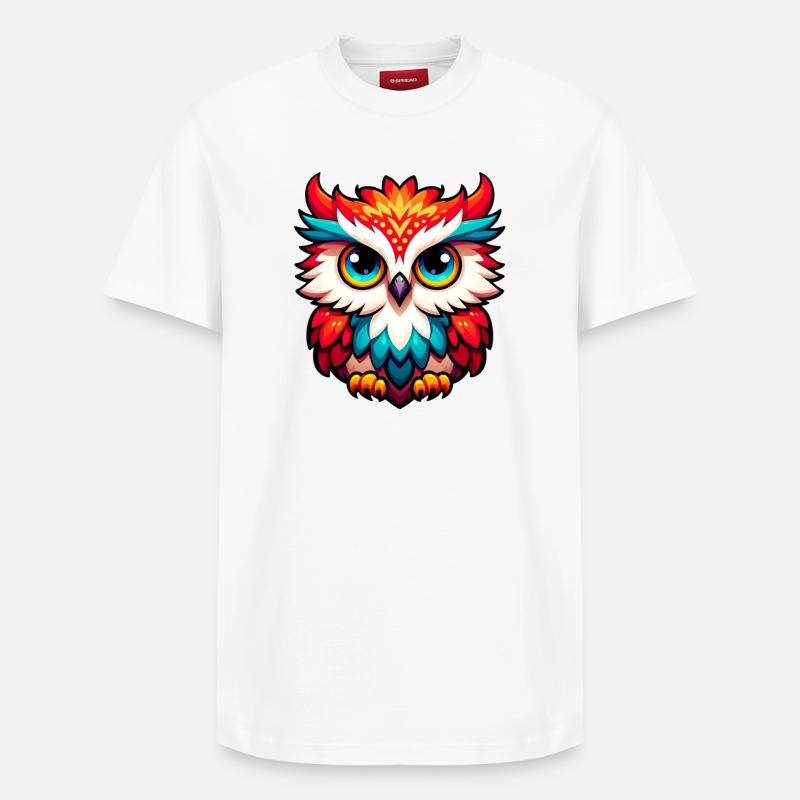 Hibou - T-shirt unisexe décontracté en coton Supima – de SPREAD - blanc