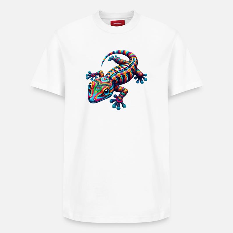 Gecko - T-shirt unisexe décontracté en coton Supima – de SPREAD - blanc