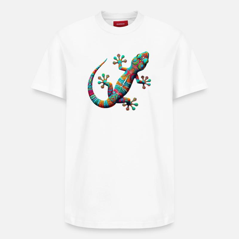 Gecko - T-shirt unisexe décontracté en coton Supima – de SPREAD - blanc