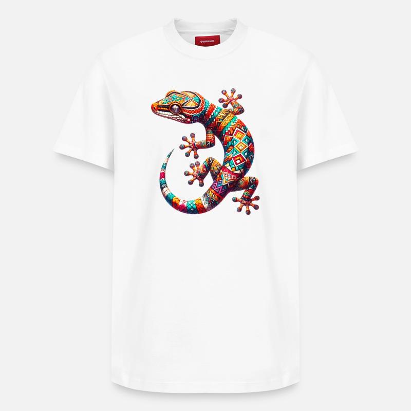 Gecko - T-shirt unisexe décontracté en coton Supima – de SPREAD - blanc