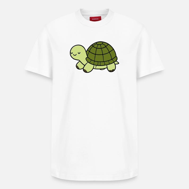 Tortue - T-shirt unisexe décontracté en coton Supima – de SPREAD - blanc