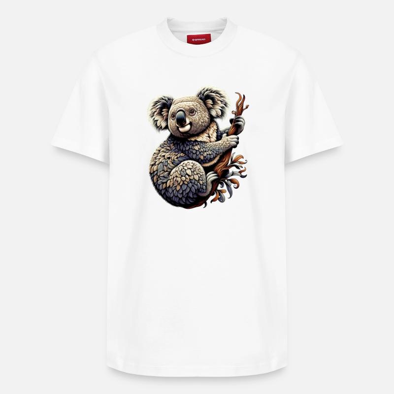 Koala - T-shirt unisexe décontracté en coton Supima – de SPREAD - blanc