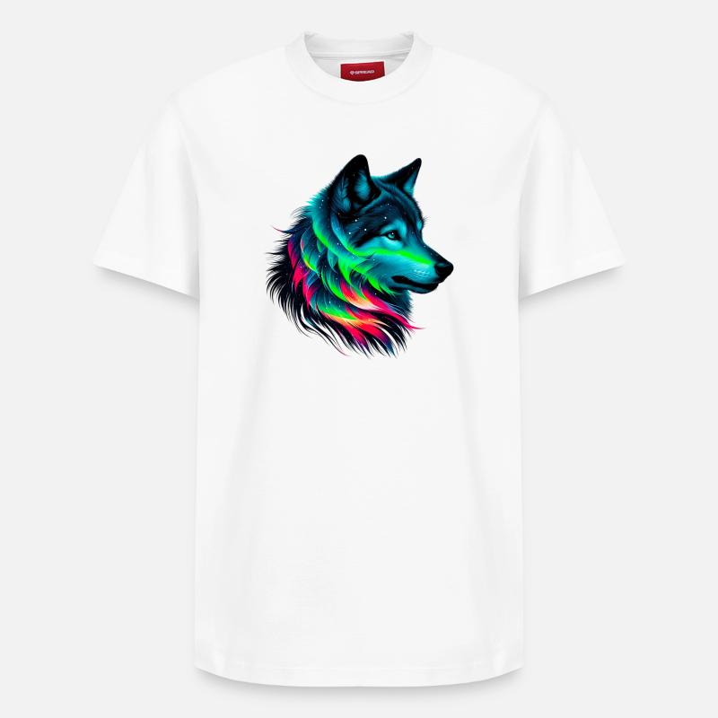 Wolf - Relaxed Unisex Supima Cotton T-Shirt – von SPREAD - Weiß