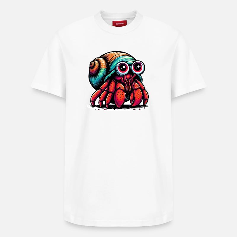 Bernard-l'ermite - T-shirt unisexe décontracté en coton Supima – de SPREAD - blanc