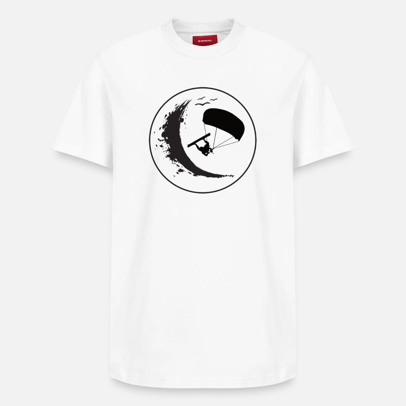 Wave Rider Eclipse - Relaxed Unisex Supima Cotton T-Shirt – by SPREAD - white