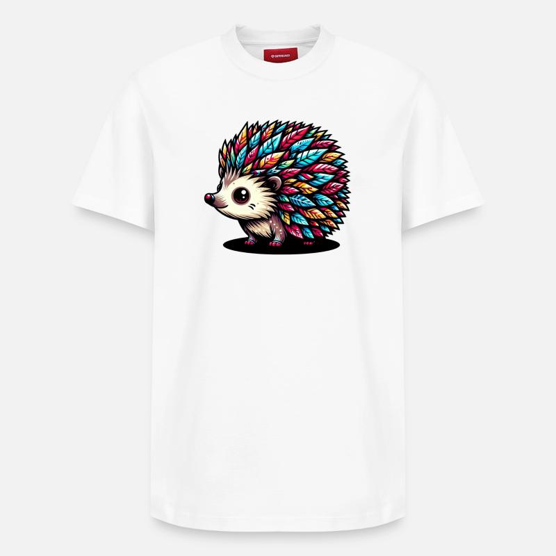 Igel - Relaxed Unisex Supima Cotton T-Shirt – von SPREAD - Weiß