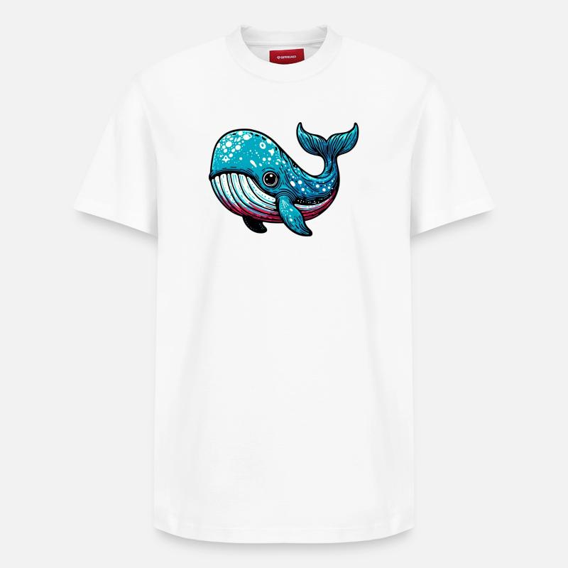 Baleine - T-shirt unisexe décontracté en coton Supima – de SPREAD - blanc