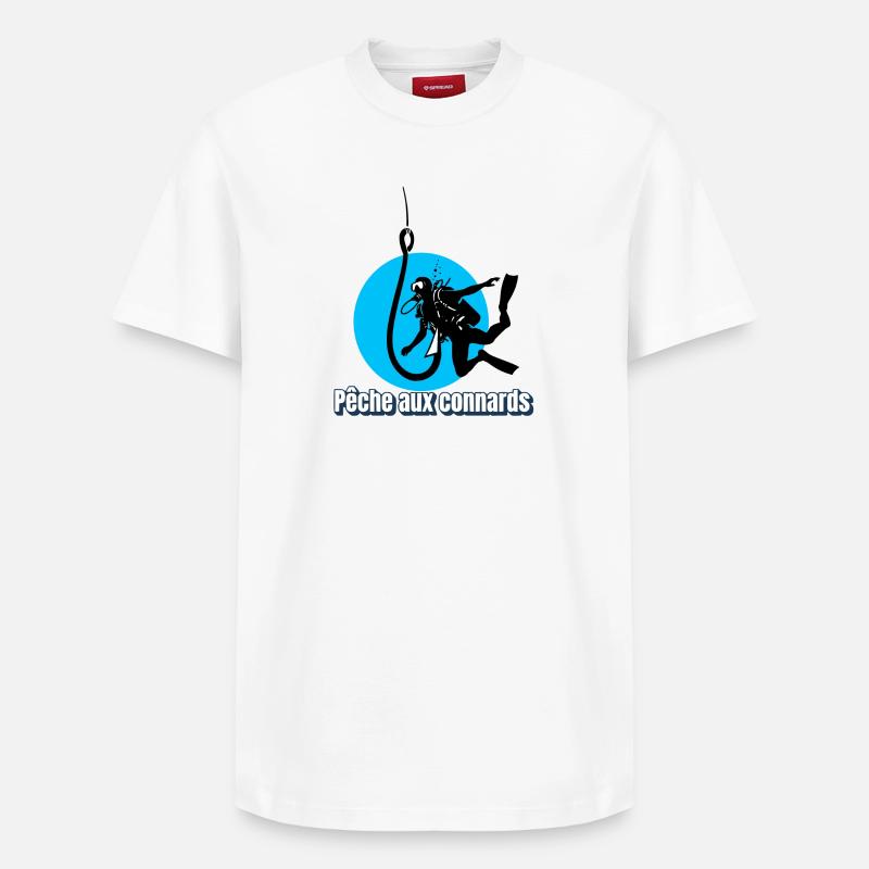 Pêche aux connards - T-shirt unisexe décontracté en coton Supima – de SPREAD - blanc
