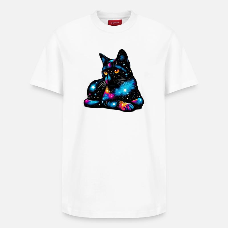Chat - T-shirt unisexe décontracté en coton Supima – de SPREAD - blanc