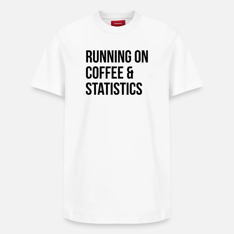 statistiques - T-shirt unisexe décontracté en coton Supima – de SPREAD - blanc