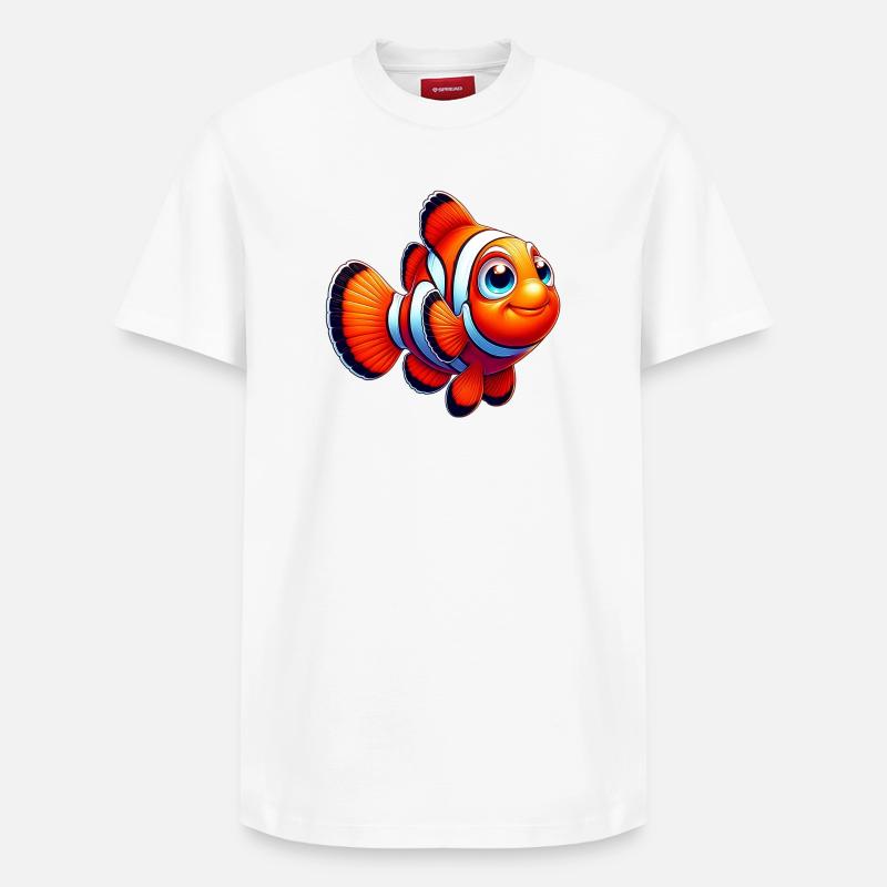 Clownfisch - Relaxed Unisex Supima Cotton T-Shirt – von SPREAD - Weiß