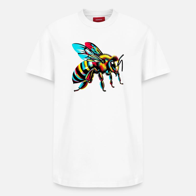 Abeille - T-shirt unisexe décontracté en coton Supima – de SPREAD - blanc