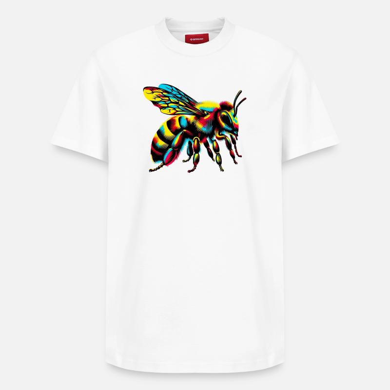 Abeille - T-shirt unisexe décontracté en coton Supima – de SPREAD - blanc