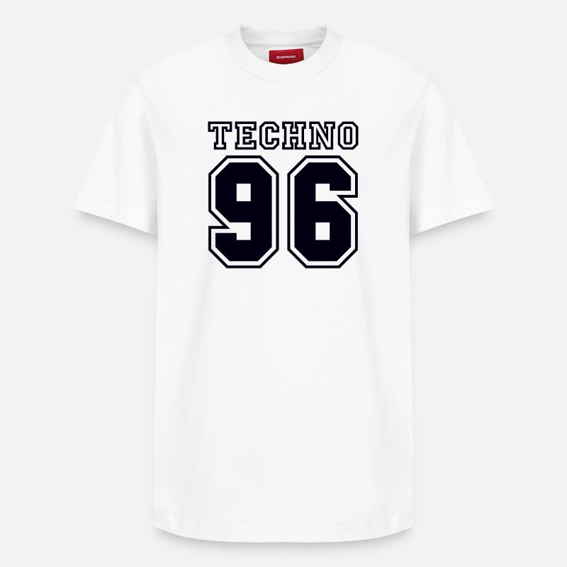 TECHNO 96 - T-shirt unisexe décontracté en coton Supima – de SPREAD - blanc