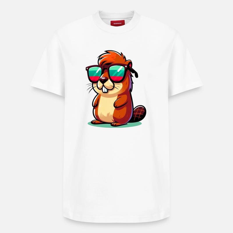 Castor - T-shirt unisexe décontracté en coton Supima – de SPREAD - blanc