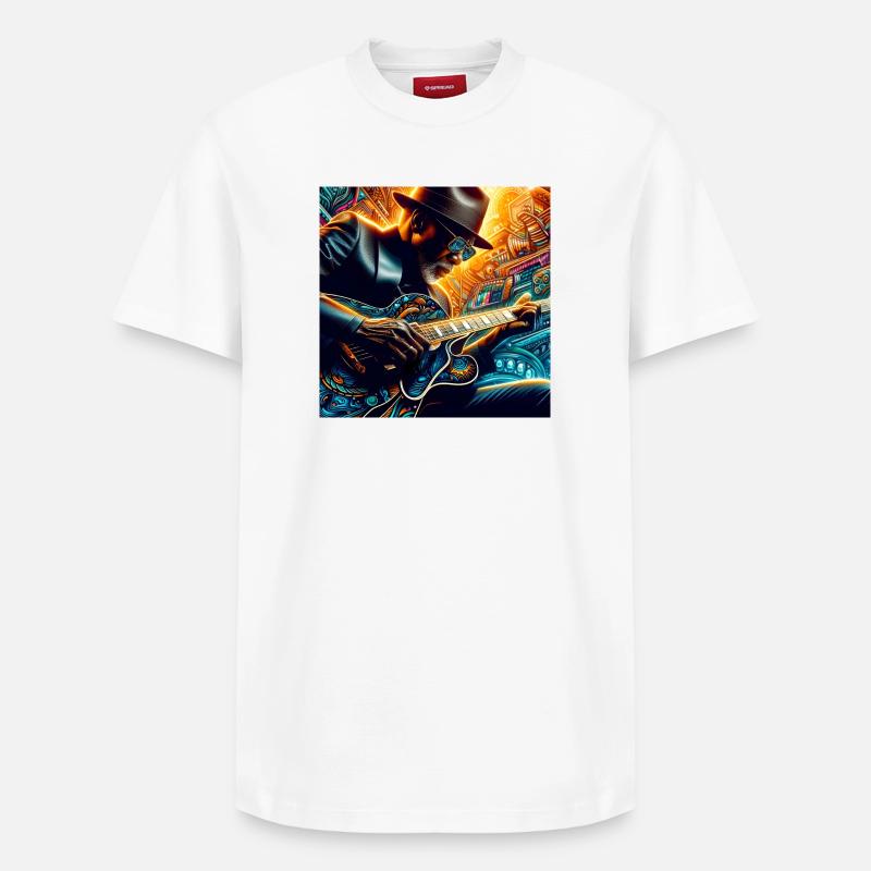 Bluesman - T-shirt unisexe décontracté en coton Supima – de SPREAD - blanc