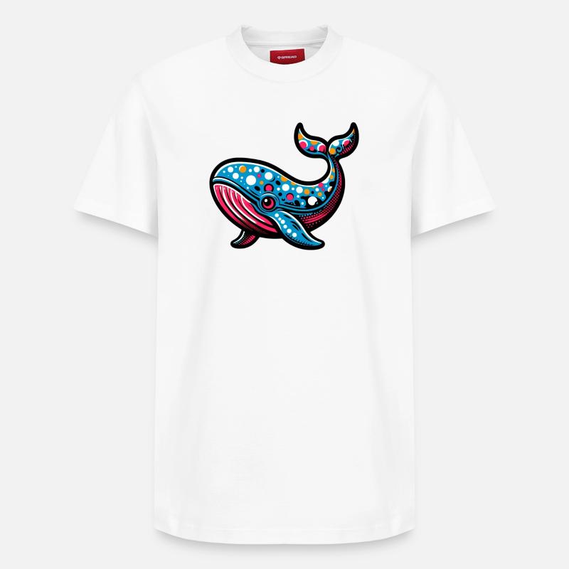 Baleine - T-shirt unisexe décontracté en coton Supima – de SPREAD - blanc