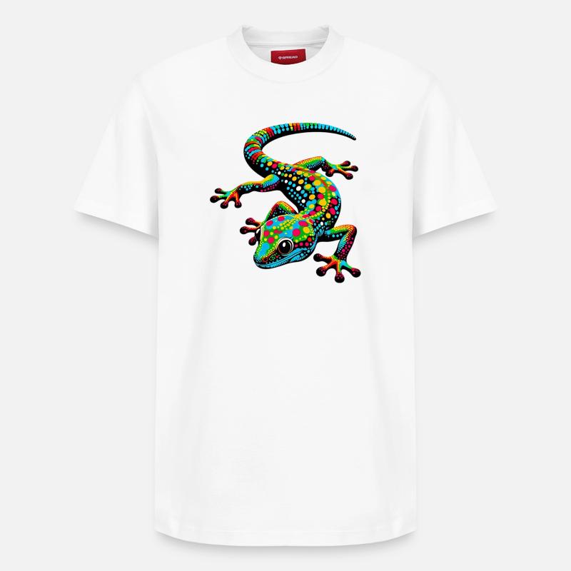 Gecko - T-shirt unisexe décontracté en coton Supima – de SPREAD - blanc