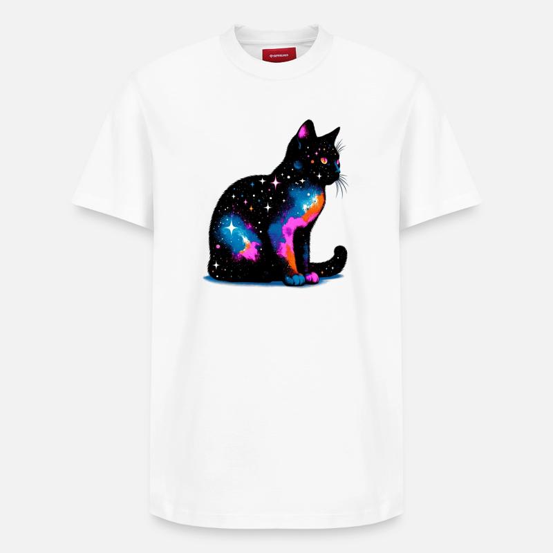 Chat - T-shirt unisexe décontracté en coton Supima – de SPREAD - blanc