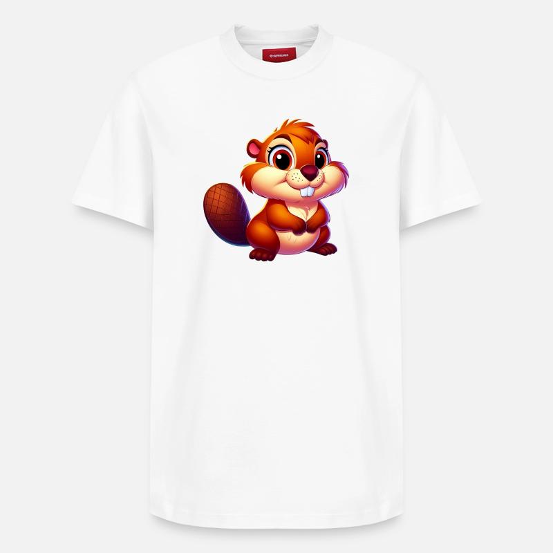 Castor - T-shirt unisexe décontracté en coton Supima – de SPREAD - blanc
