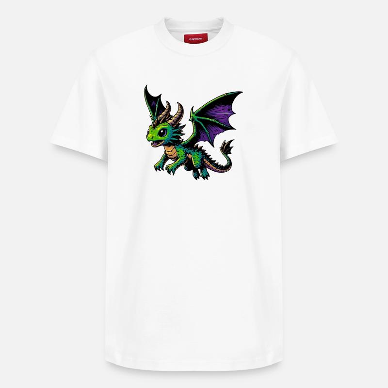 Dragon - T-shirt unisexe décontracté en coton Supima – de SPREAD - blanc