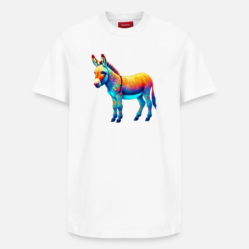 Esel-Maultier - Relaxed Unisex Supima Cotton T-Shirt – von SPREAD - Weiß