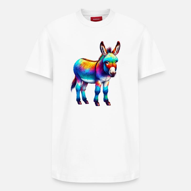 Mule âne - T-shirt unisexe décontracté en coton Supima – de SPREAD - blanc